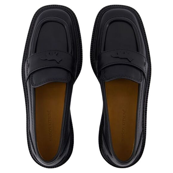 Loafers - Maison Kitsune - Leather - Black - Picture 4 of 4